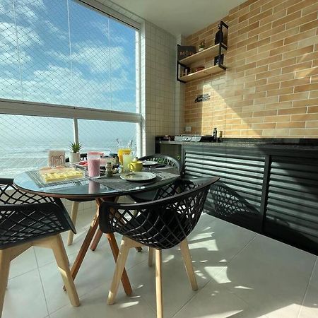Ap Frente Mar Com Ar-Condicionado E Varanda Gourmet Mongaguá Eksteriør bilde